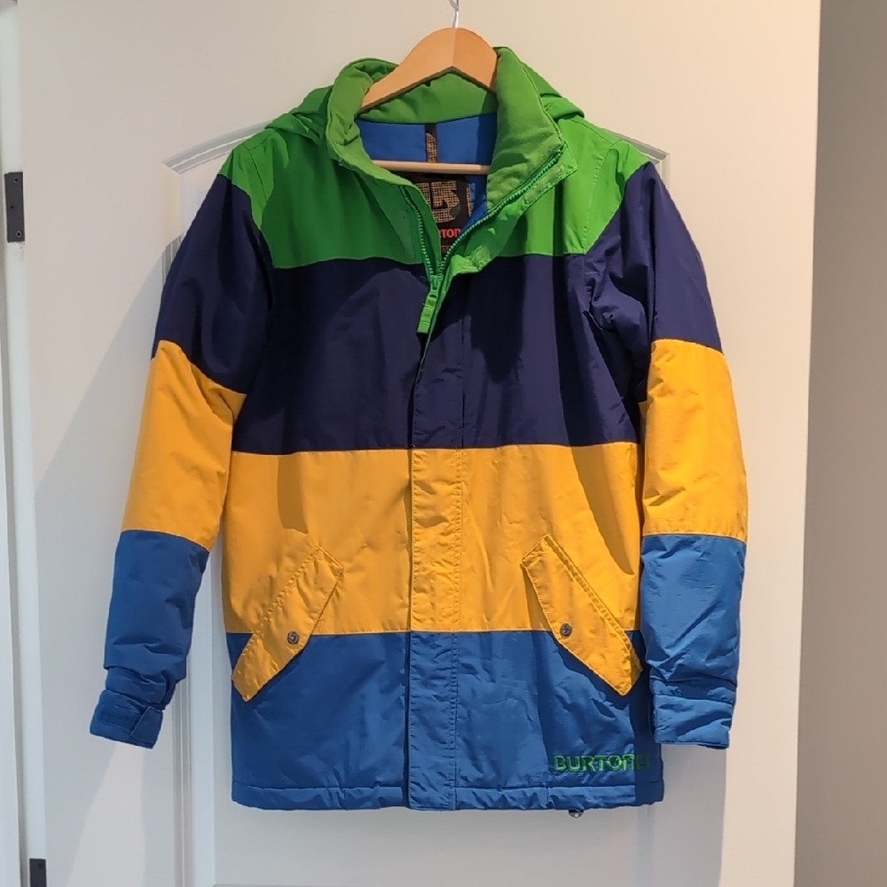 Burton Raincoat Blue Yellow Weather-Resistant